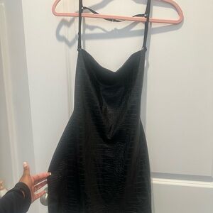 Elegant Black Textured Dress